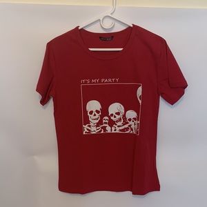 Shein, skull, medium, pink, women, tshirt, unused.NWOT, super cute! , vintage,